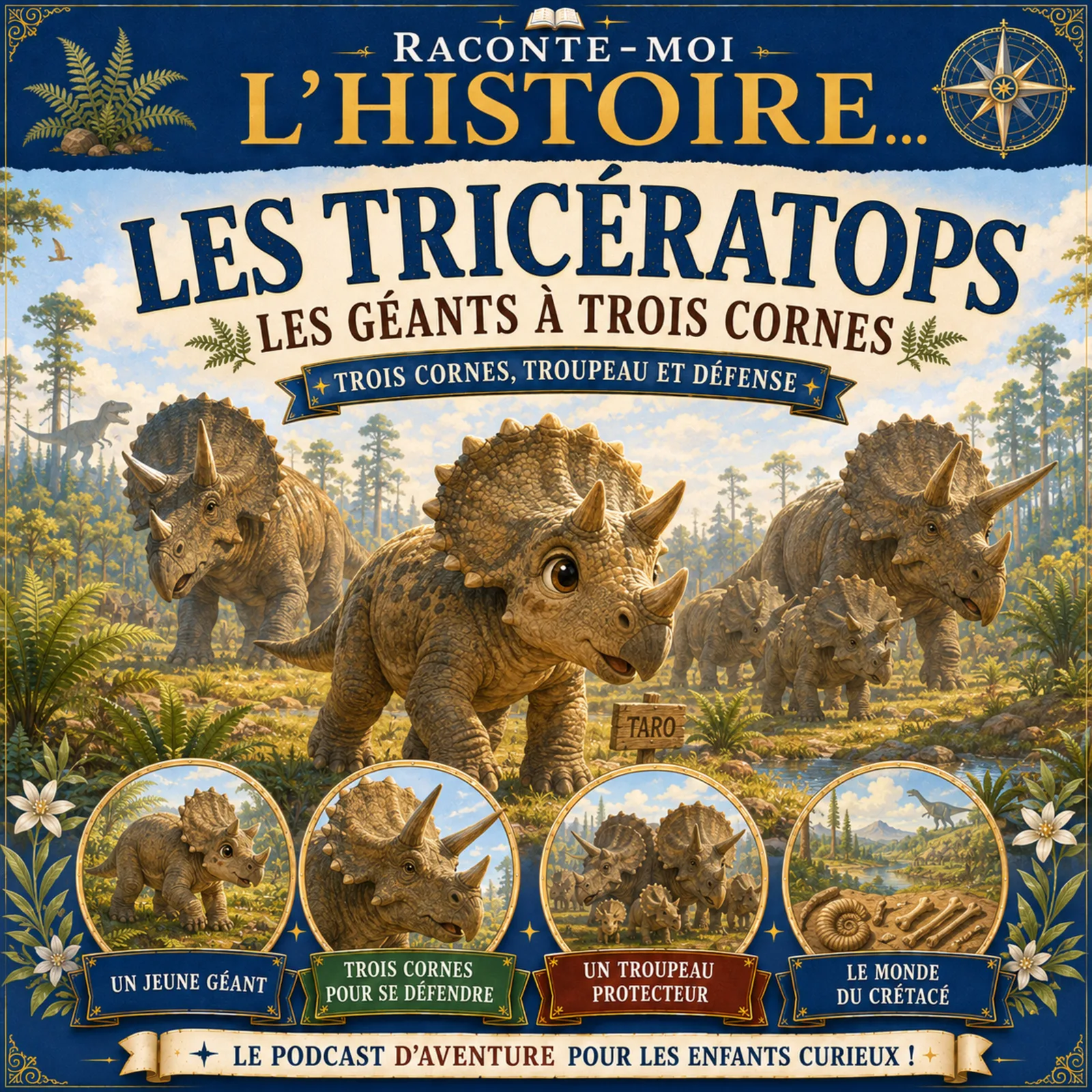 Les tricératops – les géants à trois cornes