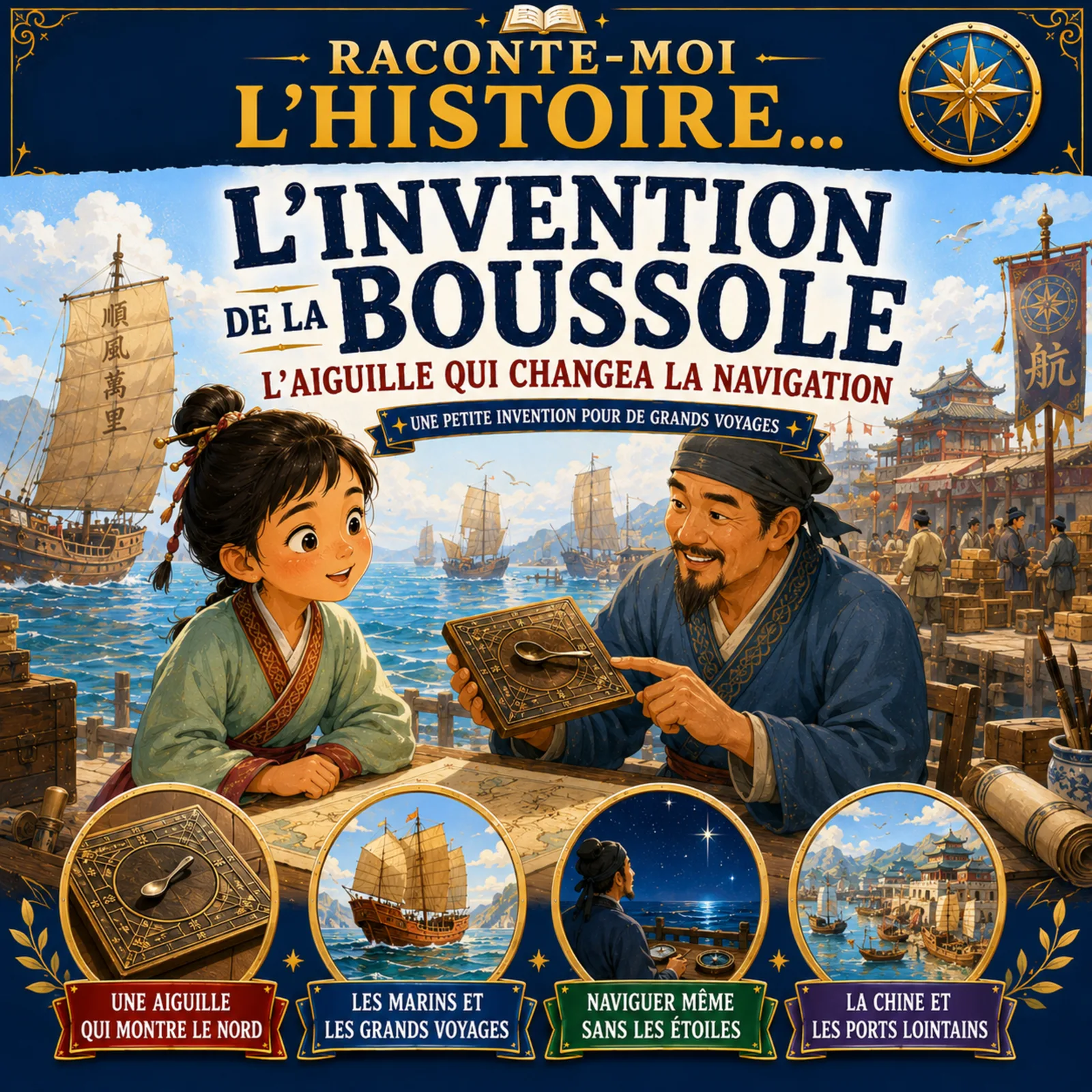 L’invention de la boussole – l’aiguille qui changea la navigation