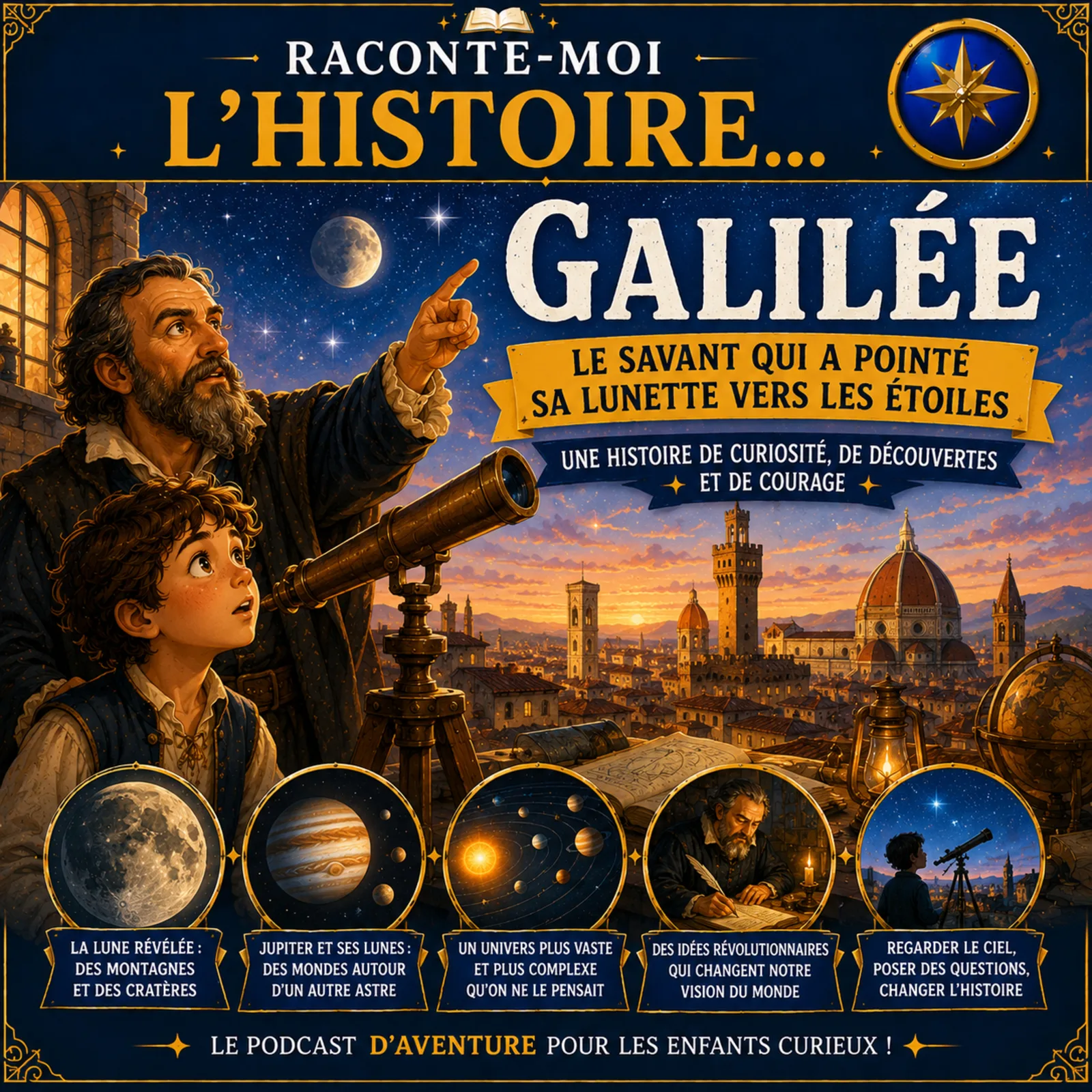 Galilée – le savant qui a pointé sa lunette vers les étoiles
