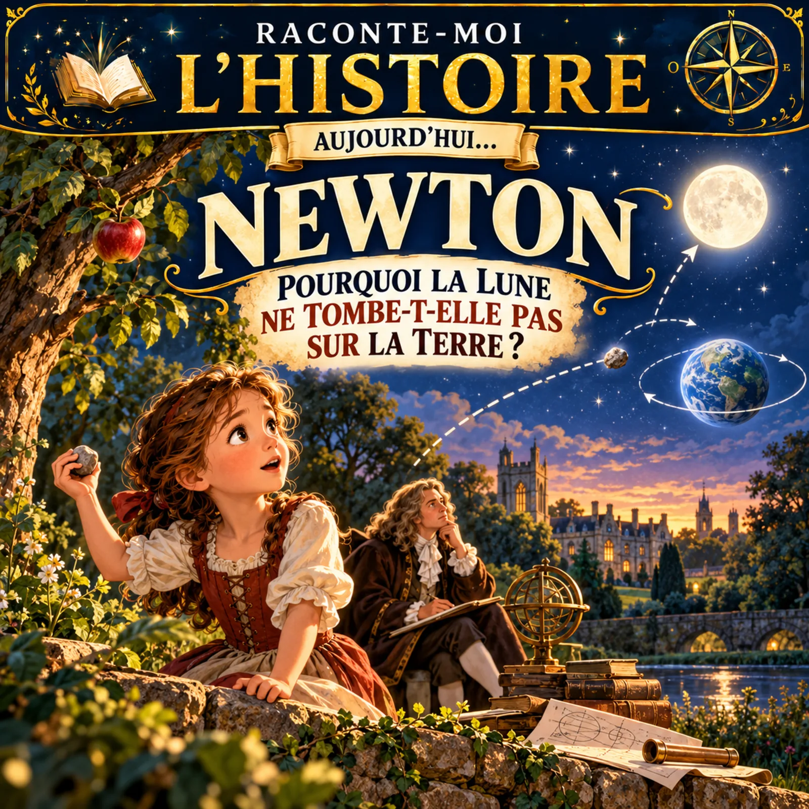 Newton – pourquoi la Lune ne tombe-t-elle pas sur la Terre ?
