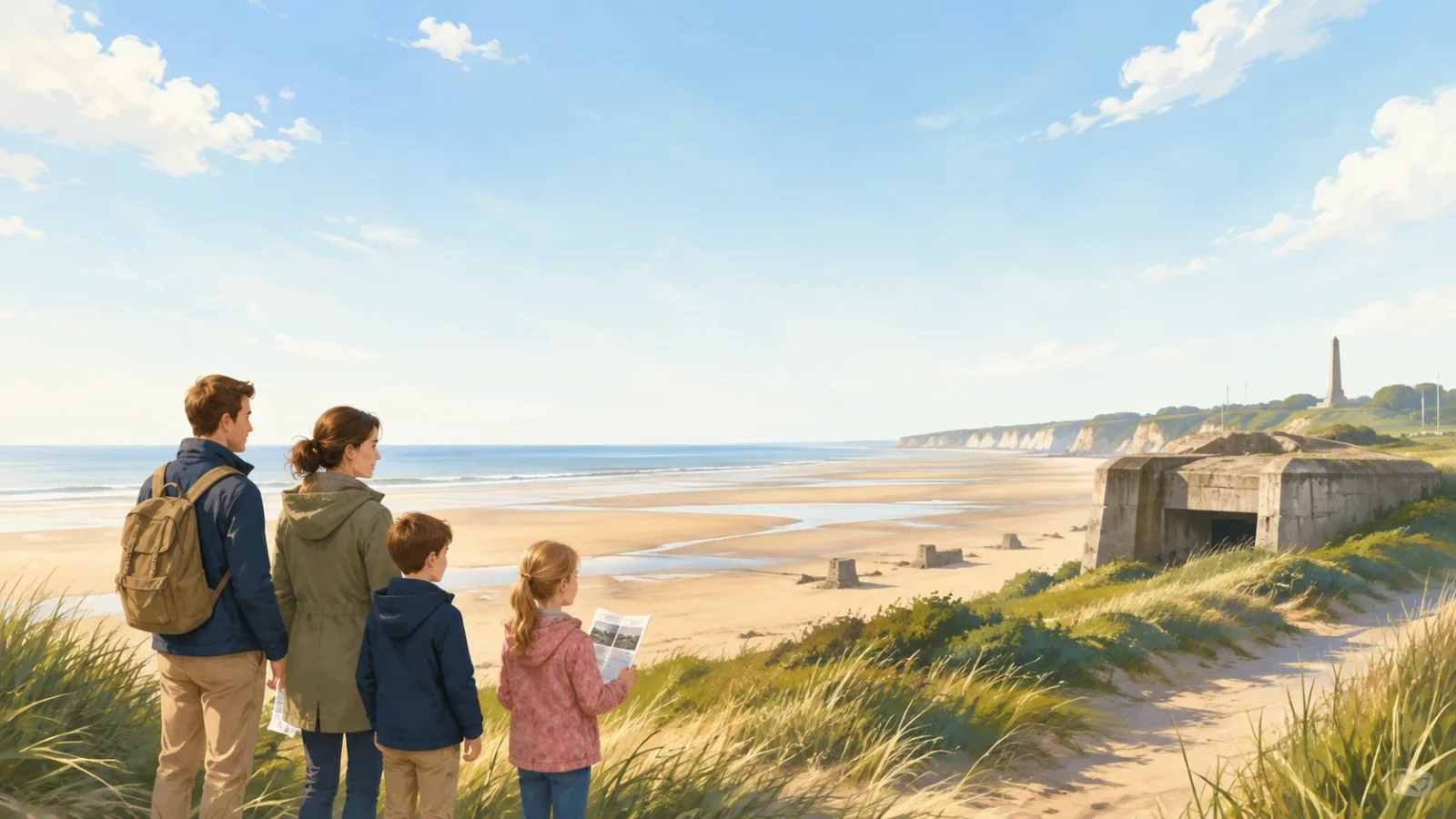 Les plages du Débarquement en famille