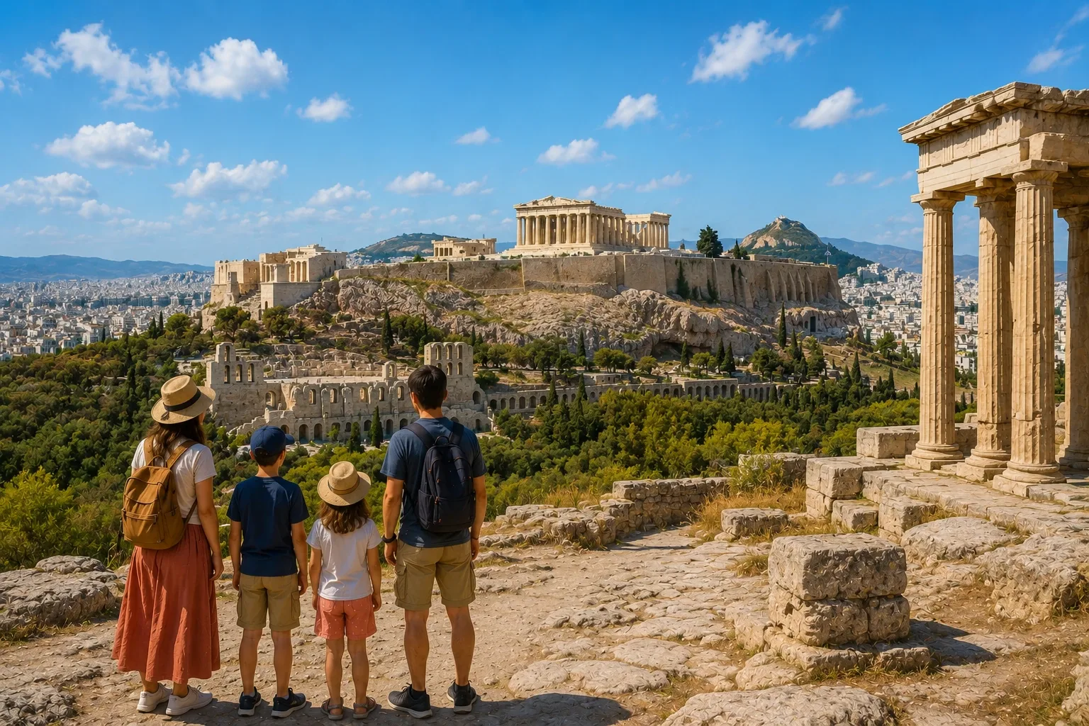 Athènes en famille