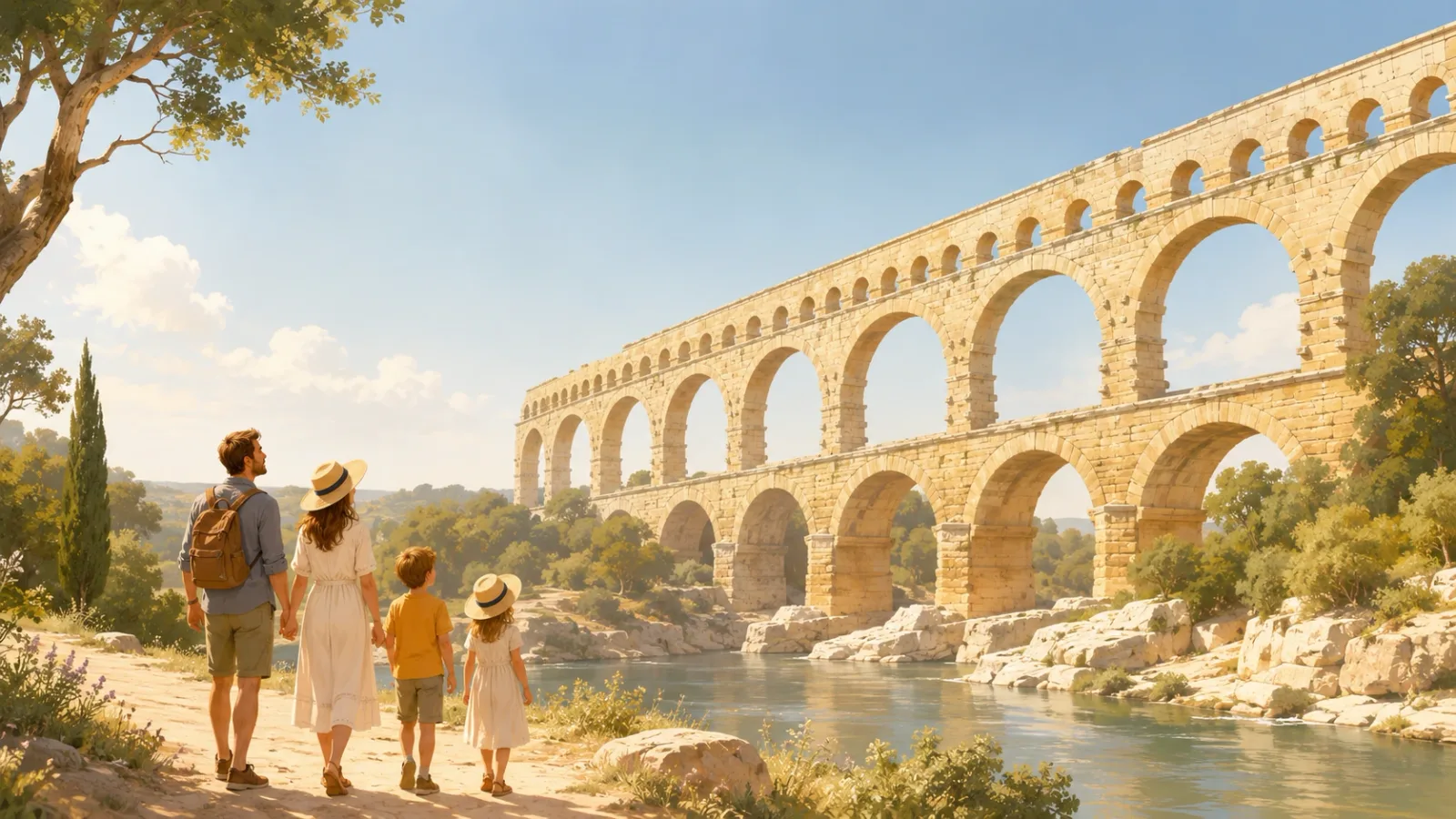 Pont du Gard en famille